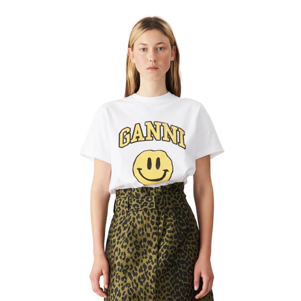 Ganni Smiley Face Shirt Size M